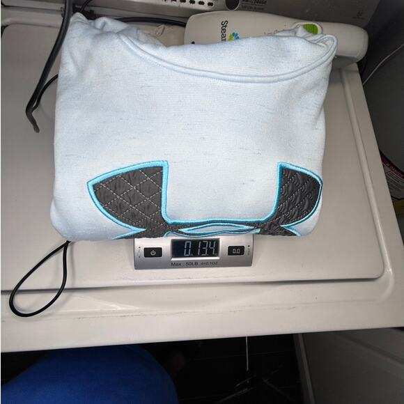 Under Armour Womens Fleece Logo Coldgear Hoodie, Blue, size L - Picture 9 of 9